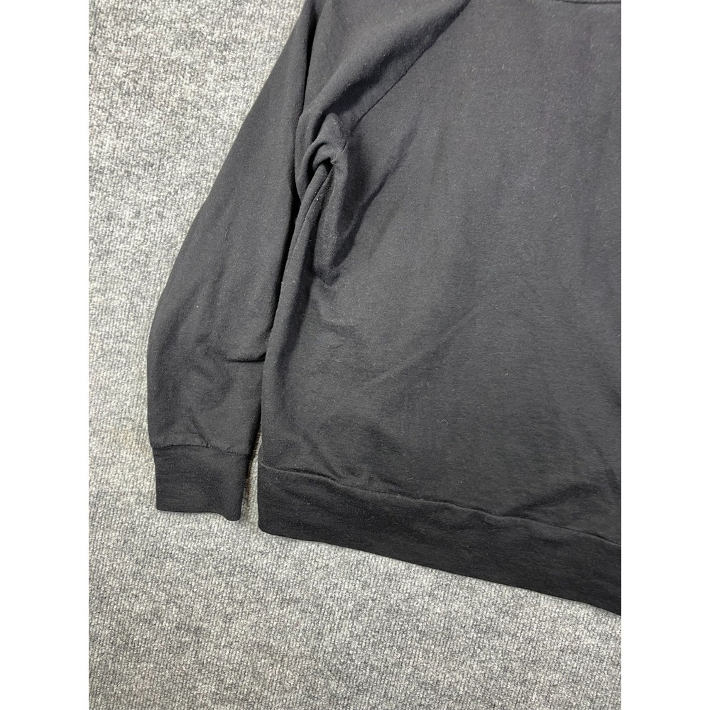 A.N.A Sweatshirt Womens Small Black Lace up French Terry Long Sleeve Warm Cozy - Picture 11 of 12